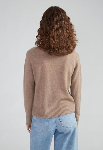 Women's 100% Cashmere Turtleneck Sweater, Regular Fit, Stylish Premium Knit Jumper for Autumn Winter in Kuwait