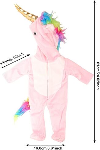 ملابس دمى أطفال من ENOCHT قطعة واحدة ملابس يومية غير رسمية مصنوعة يدويًا ملابس وحيد القرن لملابس دمى الأطفال مقاس 14 - 16 بوصة in Kuwait