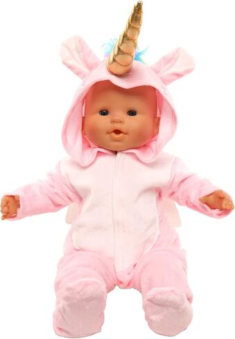 ملابس دمى أطفال من ENOCHT قطعة واحدة ملابس يومية غير رسمية مصنوعة يدويًا ملابس وحيد القرن لملابس دمى الأطفال مقاس 14 - 16 بوصة in Kuwait