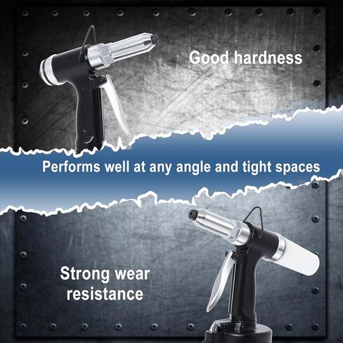 Pneumatic Rivet Gun Air Pop Riveter Gun Tool Kit 1/4" 3/16" 5/32" 1/8" and 3/32" Capacity Nosepieces with 50PCS Rivets Upgrade Pop Pneumatic Riveting Gun Set Heavy Duty Air Rivet Gun in Kuwait
