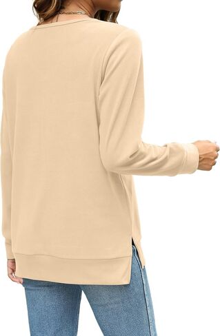 Womens Pullover Sweaters V Neck Lightweight Tunic Tops Fall Fashion 2024 in Kuwait