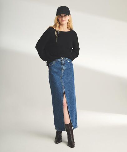 سترة نسائية خفيفة الوزن من الكشمير ذات وجهين ورقبة واسعة in Kuwait