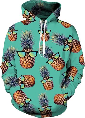 RAISEVERN Hoodies for Men Women 3D Graphic Fleece Sweatshirts Pullover Novelty Cool Funny Hoody Hooded With Pockets in Saudi Arabia