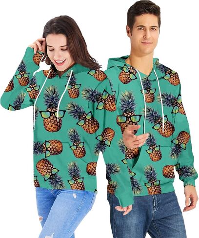 RAISEVERN Hoodies for Men Women 3D Graphic Fleece Sweatshirts Pullover Novelty Cool Funny Hoody Hooded With Pockets in Saudi Arabia