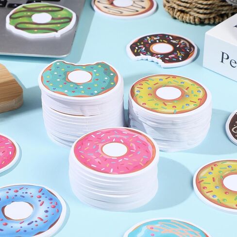 60 Packs Donut Sticky Notes Cute Self Sticky Notes Kawaii Donut Party Favor Funny Sticky Notepads for Students Donut Office Supplies Classroom Gift Candy Bag Filling, 12 Styles in Saudi Arabia