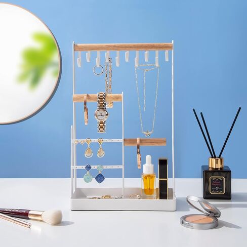 ProCase Jewelry Organizer Stand Necklace Holder Bundle with 3 Tier Height Adjustable Necklace Holder in Saudi Arabia