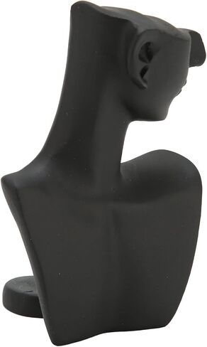 Black Resin Necklace Jewelry Display Bust Elegant Stand Necklace Display Mannequin Bust for Necklaces, Earrings, Pendants, Clear View for Showcase with Strong Resin Material in Saudi Arabia