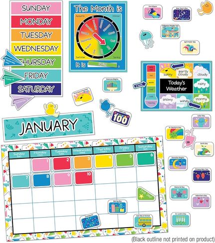 75 Pcs. Carson Dellosa Kind Vibes Classroom Bulletin Board Set, Includes Choose Kindness Header with Inspirational Classroom Poster and Colorful Heart Bulletin Board Cutouts in Kuwait