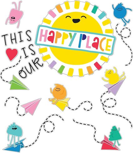 75 Pcs. Carson Dellosa Kind Vibes Classroom Bulletin Board Set, Includes Choose Kindness Header with Inspirational Classroom Poster and Colorful Heart Bulletin Board Cutouts in Kuwait