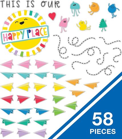 75 Pcs. Carson Dellosa Kind Vibes Classroom Bulletin Board Set, Includes Choose Kindness Header with Inspirational Classroom Poster and Colorful Heart Bulletin Board Cutouts in Kuwait