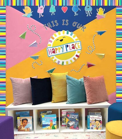 75 Pcs. Carson Dellosa Kind Vibes Classroom Bulletin Board Set, Includes Choose Kindness Header with Inspirational Classroom Poster and Colorful Heart Bulletin Board Cutouts in Kuwait