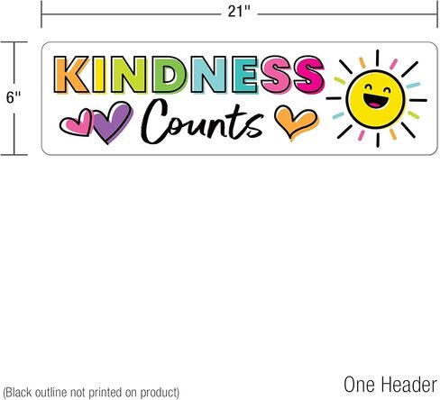 75 Pcs. Carson Dellosa Kind Vibes Classroom Bulletin Board Set, Includes Choose Kindness Header with Inspirational Classroom Poster and Colorful Heart Bulletin Board Cutouts in Kuwait