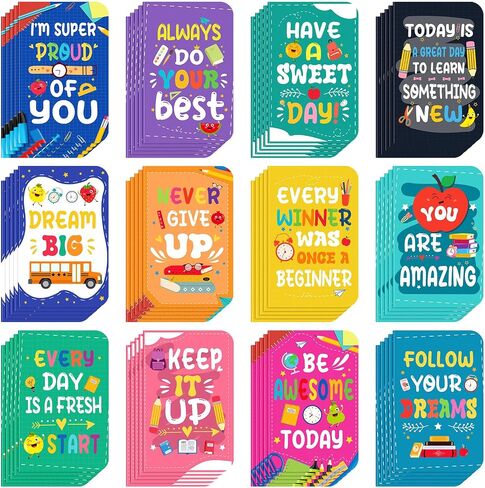 60 Pcs Collar Back to School Notebooks Inspirational Mini Pocket Notepads Cute Pastel Notebook Motivational Notebooks Portable Journals for Kids Students School Office Supplies Party Favors Gifts in Saudi Arabia