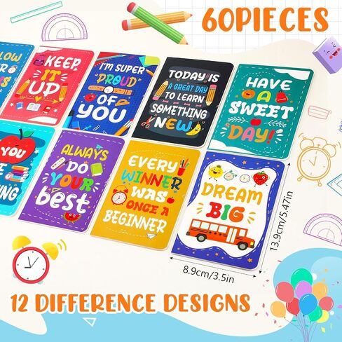 60 Pcs Collar Back to School Notebooks Inspirational Mini Pocket Notepads Cute Pastel Notebook Motivational Notebooks Portable Journals for Kids Students School Office Supplies Party Favors Gifts in Saudi Arabia