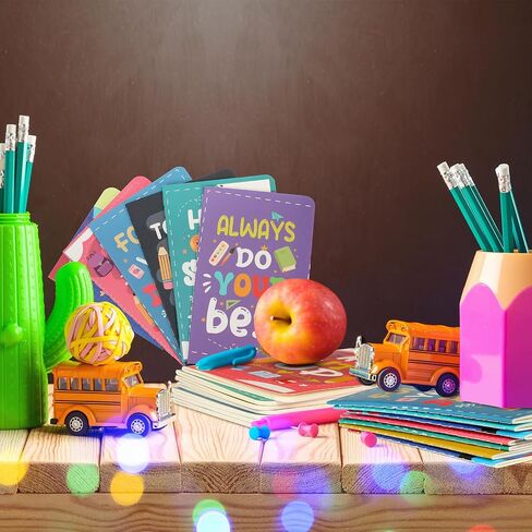 60 Pcs Collar Back to School Notebooks Inspirational Mini Pocket Notepads Cute Pastel Notebook Motivational Notebooks Portable Journals for Kids Students School Office Supplies Party Favors Gifts in Saudi Arabia