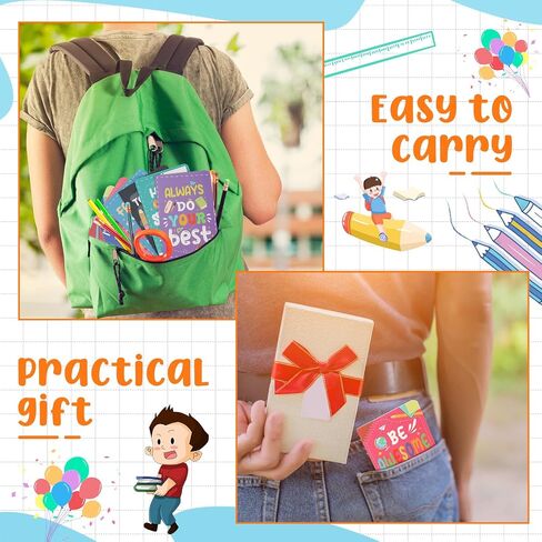 60 Pcs Collar Back to School Notebooks Inspirational Mini Pocket Notepads Cute Pastel Notebook Motivational Notebooks Portable Journals for Kids Students School Office Supplies Party Favors Gifts in Saudi Arabia