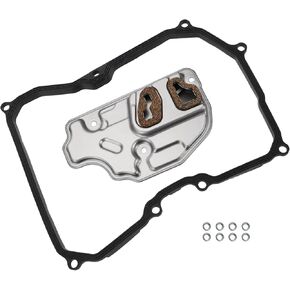 No.09G325429 Automatic Transmission Filter Kit with Gasket for Volkswagen Beetle 2003-2010 Transmission Oil Filter Set Metal Rubber 1 Set Silver Tone