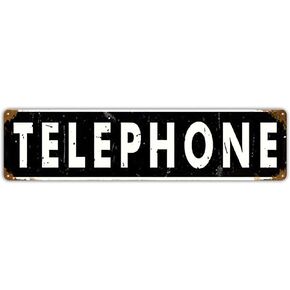 Agedsign Metal Tin Signs Retro Telephone Tin Plaque Poster for Bar Room Decorative Wall Sign Home Decor 16 x 4 inches