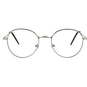 90s Round Retro Metal Rim Classic Clear Lens Eye Glasses