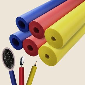 Foam Grip Tubing for Utensils Tools Pens - 3 Sizes, Comfort Grip for Elderly, Disabled, Arthritis, Multicolor, 6 Pack