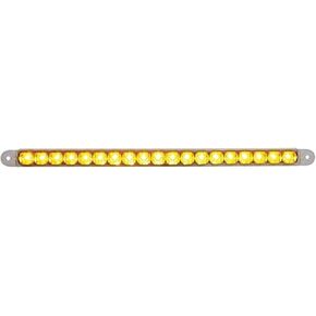 United Pacific 39775B 19 LED 12" Turn Signal Light Bar - Amber LED/Clear Lens