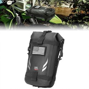 KEMIMOTO Motorcycle Fender Bag Waterproof 3.5L Dirt Bike Rear Fender Bag Outdoor Adventure Crash Bar Bag Motorcycle Frame Bag Storage Saddle Bag Motorbike Motocross Tool Bag Side Bag
