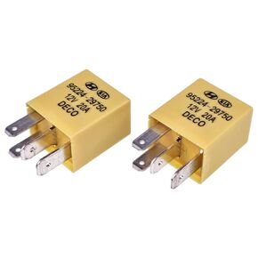 JZGRDN 2PCS 12VDC 20A 4Pins 1 Form A SPST Quick Connect Automotive Power Relay 95224-29750 Compatible with 95224-29850