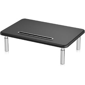 suptek Wooden Monitor Stand Riser for Computer, Laptop, Printer, Notebook and Flat Screens, 800x230mm Vented Platform, Max 30kg, 3 Adjustable Heights with Extra Large Underneath Storage Space MST016L