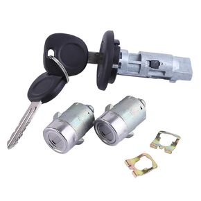 Ignition Key Switch Cylinder & Door Lock Set Compatible for 2003-2006 Silverado Pickup Suburban Tahoe, for Sierra Sonoma Yukon 707835 706592 15298923 15298924 Ignition Switch Cylinder Lock Key kit