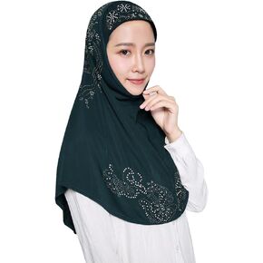 SIQITECHNO حجاب أنيق للنساء حجاب إسلامي وشاح حجاب إسلامي مسلمة عمامة عربية أغطية رأس عيد عمامة حجاب