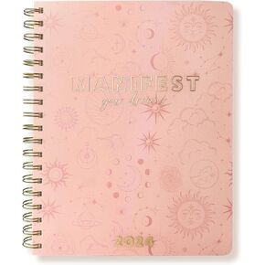 Graphique 2025 Spiral Frosted Cover Planner | 18 Month Organizer July 2024 - Dec. 2025 | Weekly & Monthly Spreads | To-Do & Note List | Reference Tabs | Reminder Stickers | Snoopy Typewriter | 8" x 10"
