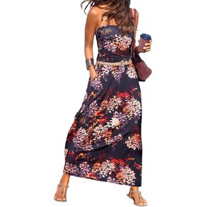 LASCANA Women's Bandeau Maxi Dress Sundress Summer
