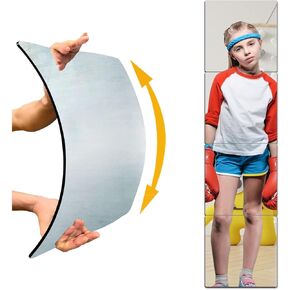 Unbreakable Door Mirror Full Length, Full Body Mirror for Kids, 4Pack 10 x10 inch, Shatterproof Plexiglass Long Mirrors for Bedroom Closet, Children Plastic Mirror Non Glass Stick on Mirror