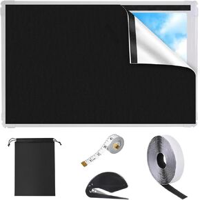 RV نافذة الباب الظل RV Skylight - ستائر التعتيم DIY RV - عاكس فيلم النافذة العاكس - ملحقات RV - التفاف RV للشتاء - درع عاكس للمركبات الترفيهية، 24 بوصة × 16 قدم
