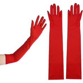 Long Gloves for Women Elbow Length Costume Gloves for Halloween 1920s Cosplay Wedding Opera Bridal Evening Dress