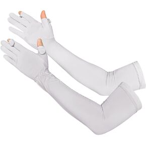 Sun Protection Glove Long, UV Blocking Sleeves Breathable & Anti Slip Driving Glove for Summer Outdoor Sports S-L-9iG