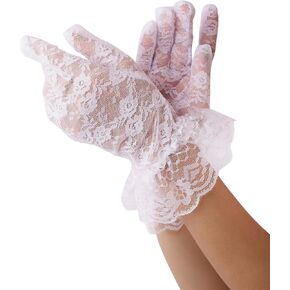 Sacina FLower Mesh Lace Gloves, Gothic Accessories, Y2k Lolita Accessories, Vintage Accessories, Costume Accessories