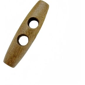 10pcs Olives Buttons - 2 Hole Wood Toggle Sewing Craft DIY Accessory for Clothing Coat Jacket Blazer Bag