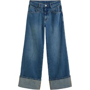 CIDER Denim Mid Rise Solid Straight Leg Jeans