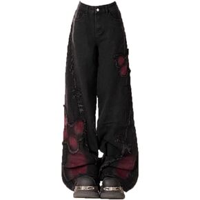 Emo Pants Emo Clothes Y2k Butterfly Pants Gothic Baggy Pants Goth Cargo Jeans Tye Die Goth Gothic Clothes