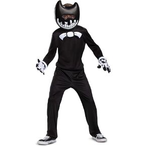 Bendy Costume for Kids, Bendy and The Ink Machine Video Game Themed Character Jumpsuit