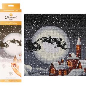 Diamond Art By Leisure Arts DMA Kit FD 12x12HolidaySantaSleigh