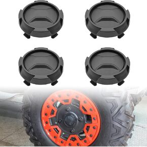 SAUTVS Tire Wheel Hub Caps for Can-Am X3 Turbo RR, New Black Wheel Caps Rim Cap Center Cap Covers for Can Am Maverick X3 MAX Turbo RR 2020-2021 Accessories (4PCS, Replace 705402528)