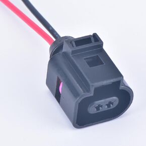 2 Pin 1.5mm Auto Temp Sensor Plug Deflation Valve Plug Waterproof Connector with 1J0973702 for Audi A5 A8 R8 RS5 S5 S8 for Volkswagen Jetta Golf MK4 MK5 Beetle