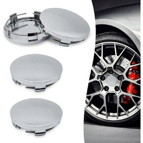 4 PCS Car Hub Center Cover, 2.36" OD 2.2" ID 0.57" High ABS Hub Modification Decorative Cover, Rust-Proof Snap-in Anti-Fall Fastening Installation Accessories, Suitable for Cars (Black)