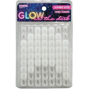 DONNA Glow in The Dark Hair Beads, Beads Jewelry Making Kit DIY Hair Braiding Jumbo Size White