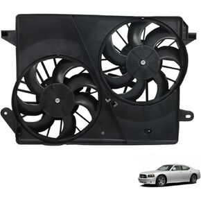 munirater Radiator Cooling Fan Replacement for 2005-2010 Model 300 2006-2010 Charger 2008-2010 Challenger 2005-2008 Magnum 5174358AA 5137717AB