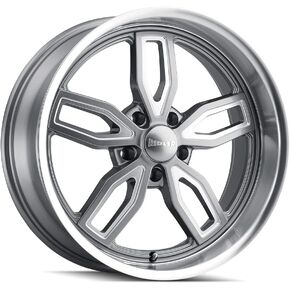 Ridler Grey W/Milled Spokes & Diamond Lip 18X8 5-114.3 0Mm 72.62Mm Wheel (8 x 20. inches /5 x 18 inches, 0 inches Offset)
