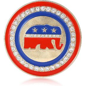 USA Republican Elephant Brooch GOP Elephant PinTrump 2024 Presidential Election Pin - Show your support for the Republican Party