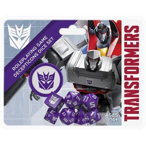 Renegade Game Studios: مجموعة نرد Transformers RPG Decepticon - 8 قطع - ملحقات لعبة لعب الأدوار، مصممة لنظام لعب الأدوار Essence20
